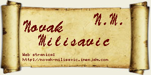 Novak Milisavić vizit kartica